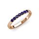 4 - Fiala 2.40 mm Blue Sapphire 7 Stone Wedding Band 