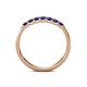 6 - Fiala 2.40 mm Blue Sapphire 7 Stone Wedding Band 