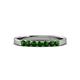 3 - Fiala 2.40 mm Green Garnet 7 Stone Wedding Band 