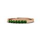 1 - Fiala 2.40 mm Green Garnet 7 Stone Wedding Band 