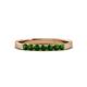 3 - Fiala 2.40 mm Green Garnet 7 Stone Wedding Band 