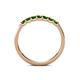 6 - Fiala 2.40 mm Green Garnet 7 Stone Wedding Band 