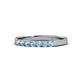 1 - Fiala 2.40 mm Aquamarine 7 Stone Wedding Band 