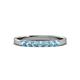 3 - Fiala 2.40 mm Aquamarine 7 Stone Wedding Band 