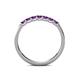 6 - Fiala 2.40 mm Amethyst 7 Stone Wedding Band 