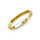 4 - Fiala 2.40 mm Citrine 7 Stone Wedding Band 