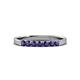 3 - Fiala 2.40 mm Iolite 7 Stone Wedding Band 