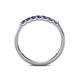 6 - Fiala 2.40 mm Iolite 7 Stone Wedding Band 