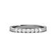 3 - Fiala 2.40 mm White Sapphire 7 Stone Wedding Band 