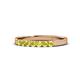1 - Fiala 2.40 mm Yellow Diamond 7 Stone Wedding Band 