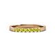 3 - Fiala 2.40 mm Yellow Diamond 7 Stone Wedding Band 