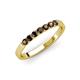 4 - Fiala 2.40 mm Smoky Quartz 7 Stone Wedding Band 