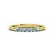 2 - Fiala 2.00 mm Aquamarine and Diamond 7 Stone Wedding Band 
