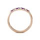 5 - Fiala 2.00 mm Amethyst and Diamond 7 Stone Wedding Band 