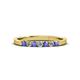 2 - Fiala 2.00 mm Tanzanite and Lab Grown Diamond 7 Stone Wedding Band 