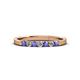 2 - Fiala 2.00 mm Tanzanite and Lab Grown Diamond 7 Stone Wedding Band 