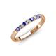 3 - Fiala 2.00 mm Tanzanite and Lab Grown Diamond 7 Stone Wedding Band 