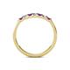 5 - Fiala 2.00 mm Amethyst and Lab Grown Diamond 7 Stone Wedding Band 