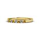 1 - Fiala 2.00 mm Citrine and Lab Grown Diamond 7 Stone Wedding Band 