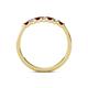 5 - Fiala 2.00 mm Red Garnet and Lab Grown Diamond 7 Stone Wedding Band 