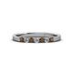 2 - Fiala 2.00 mm Smoky Quartz and Lab Grown Diamond 7 Stone Wedding Band 