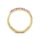 5 - Fiala 2.40 mm Pink Sapphire and Diamond 7 Stone Wedding Band 