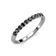 4 - Clara 2.70 mm Black Diamond 10 Stone Wedding Band 