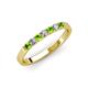 3 - Fiala 2.40 mm Peridot and Diamond 7 Stone Wedding Band 