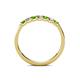 5 - Fiala 2.40 mm Peridot and Diamond 7 Stone Wedding Band 