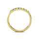 5 - Fiala 2.40 mm Yellow and White Diamond 7 Stone Wedding Band 