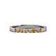 2 - Fiala 2.40 mm Citrine and Lab Grown Diamond 7 Stone Wedding Band 