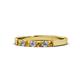 1 - Fiala 2.40 mm Citrine and Lab Grown Diamond 7 Stone Wedding Band 