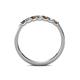 5 - Fiala 2.40 mm Smoky Quartz and Lab Grown Diamond 7 Stone Wedding Band 