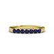 3 - Fiala 2.70 mm Blue Sapphire 7 Stone Wedding Band 