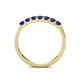6 - Fiala 2.70 mm Blue Sapphire 7 Stone Wedding Band 