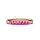 3 - Fiala 2.70 mm Pink Sapphire 7 Stone Wedding Band 