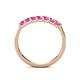 6 - Fiala 2.70 mm Pink Sapphire 7 Stone Wedding Band 