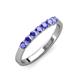 4 - Fiala 2.70 mm Tanzanite 7 Stone Wedding Band 