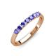 4 - Fiala 2.70 mm Tanzanite 7 Stone Wedding Band 