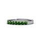 1 - Fiala 2.70 mm Green Garnet 7 Stone Wedding Band 