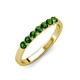 4 - Fiala 2.70 mm Green Garnet 7 Stone Wedding Band 