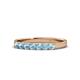 1 - Fiala 2.70 mm Aquamarine 7 Stone Wedding Band 