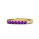 1 - Fiala 2.70 mm Amethyst 7 Stone Wedding Band 