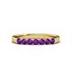 3 - Fiala 2.70 mm Amethyst 7 Stone Wedding Band 