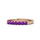 1 - Fiala 2.70 mm Amethyst 7 Stone Wedding Band 