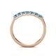 6 - Fiala 2.70 mm Blue Topaz 7 Stone Wedding Band 