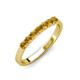 4 - Fiala 2.70 mm Citrine 7 Stone Wedding Band 