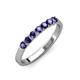 4 - Fiala 2.70 mm Iolite 7 Stone Wedding Band 