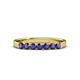 3 - Fiala 2.70 mm Iolite 7 Stone Wedding Band 