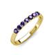 4 - Fiala 2.70 mm Iolite 7 Stone Wedding Band 